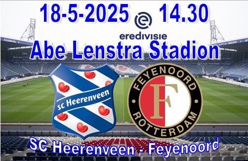 Winst voor SC Heerenveen op Feyenoord en dat betekent play-offs