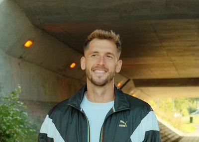 Pawel Bochniewicz bij de training zaterdag