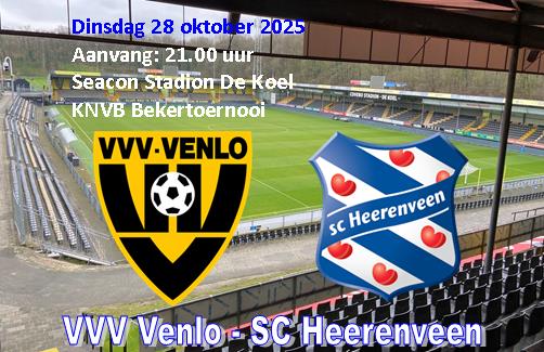 sc Heerenveen is door in de beker.