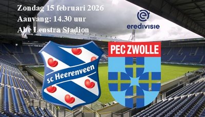 SC Heerenveen verslaat PEC Zwolle na een achterstand