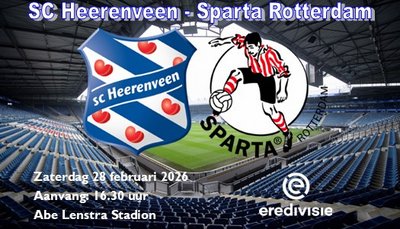 SC Heerenveen doet goede zaken tegen Sparta Rotterdam