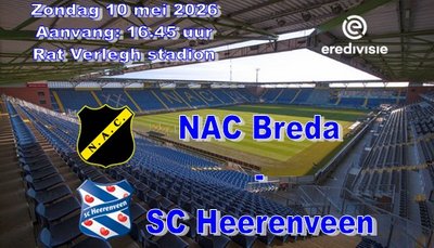 SC Heerenveen speelt uitwedstrijd tegen NAC Breda niet uit, vanmiddag op herhaling