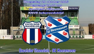 Excelsior Maassluis - SC Heerenveen op 28 oktober