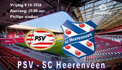 SC Heerenveen krijgt te min tegen PSV