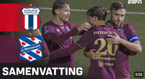 Samenvatting Excelsior Maassluis - SC Heerenveen